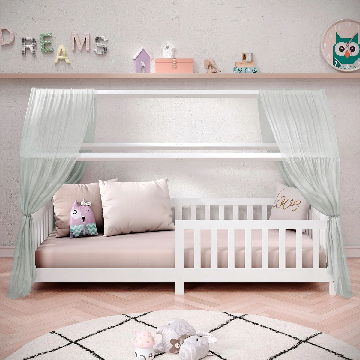 PREVENTA - Cama Infantil Montessori 90 X 190 - Blanco - Imagen 3