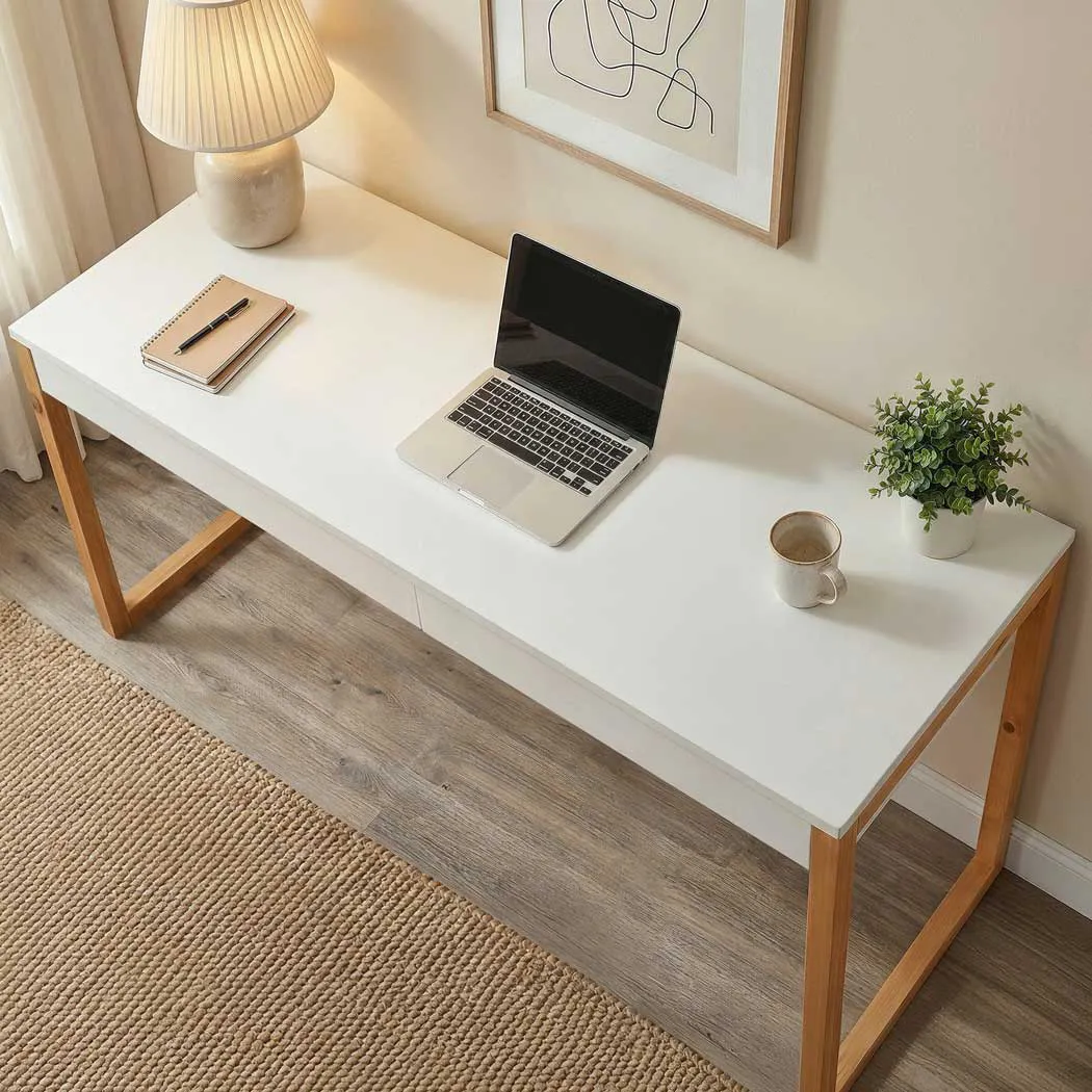 PREVENTA – Escritorio Gordon 150 CM - Blanco/Freijo - Imagen 6