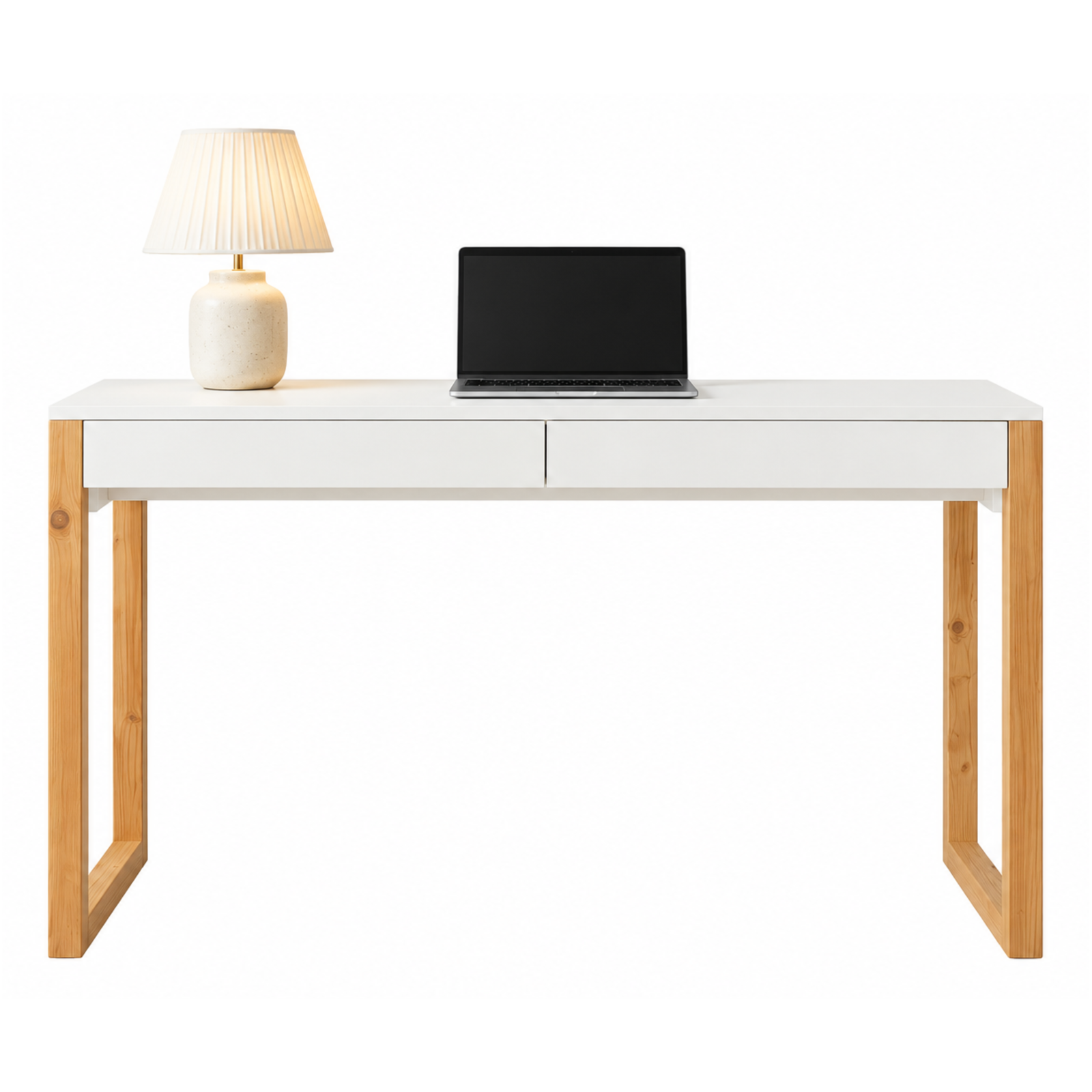 PREVENTA – Escritorio Gordon 150 CM - Blanco/Freijo