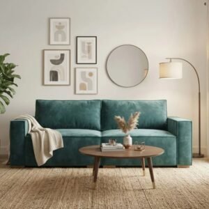 Sofá Retráctil España 3 Cuerpos (210cm) EASY CLEAN - Verde Petróleo