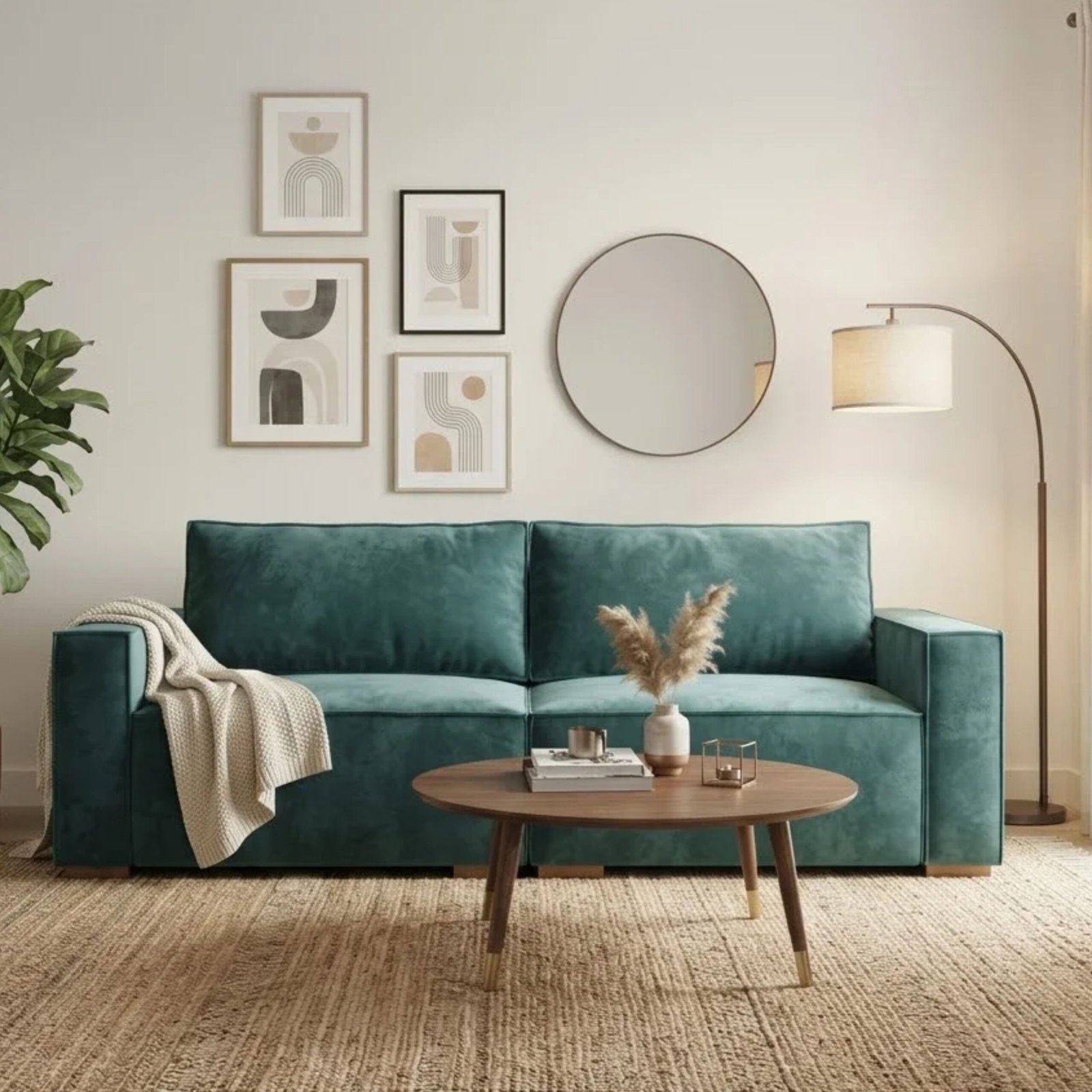 Sofá Retráctil España 3 Cuerpos (210cm) EASY CLEAN - Verde Petróleo
