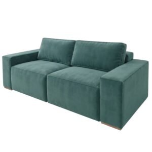 Sofá Retráctil España 3 Cuerpos (210cm) EASY CLEAN - Verde Petróleo