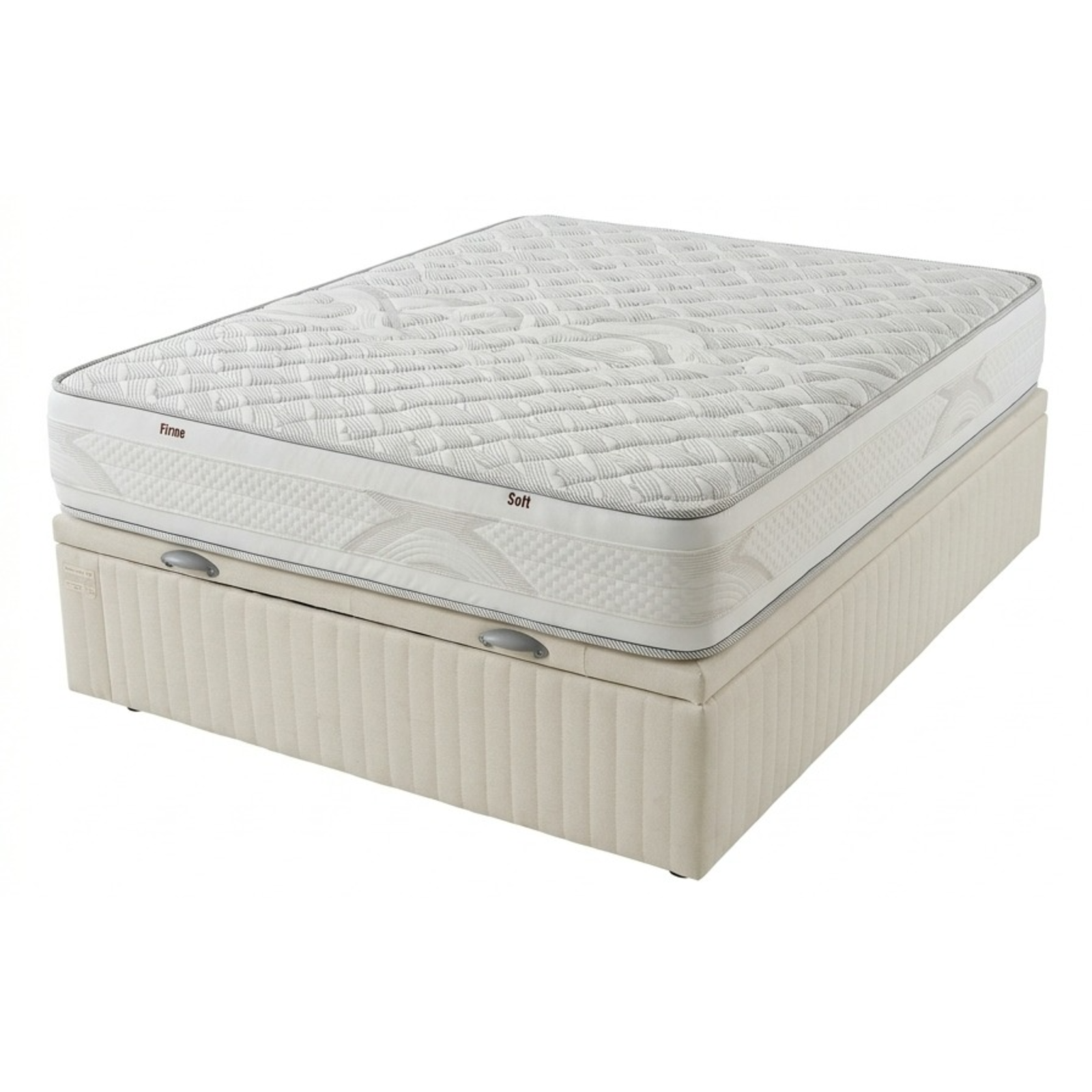 Colchón Dual Confort + Box Baul Brisa Beige – Queen