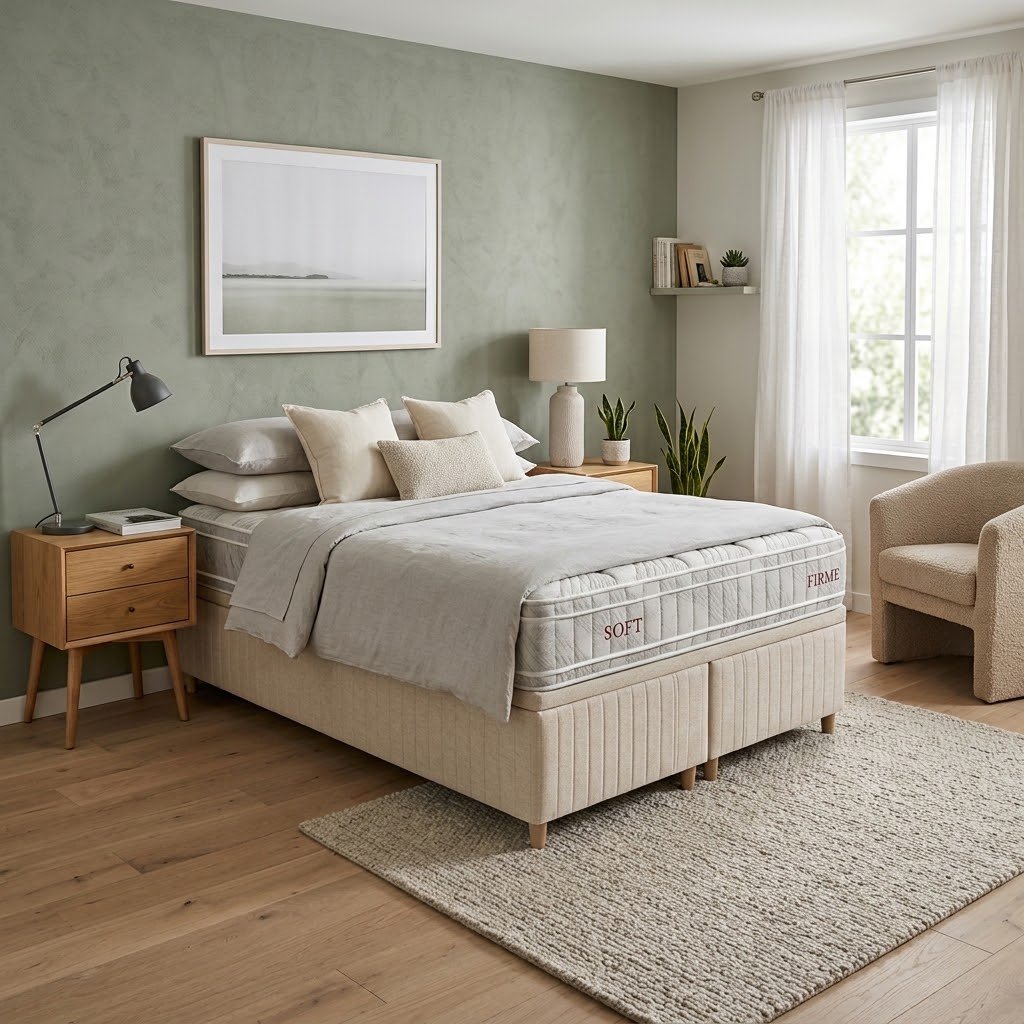 Colchón Dual Confort + Box Baul Brisa Beige – Queen - Imagen 2