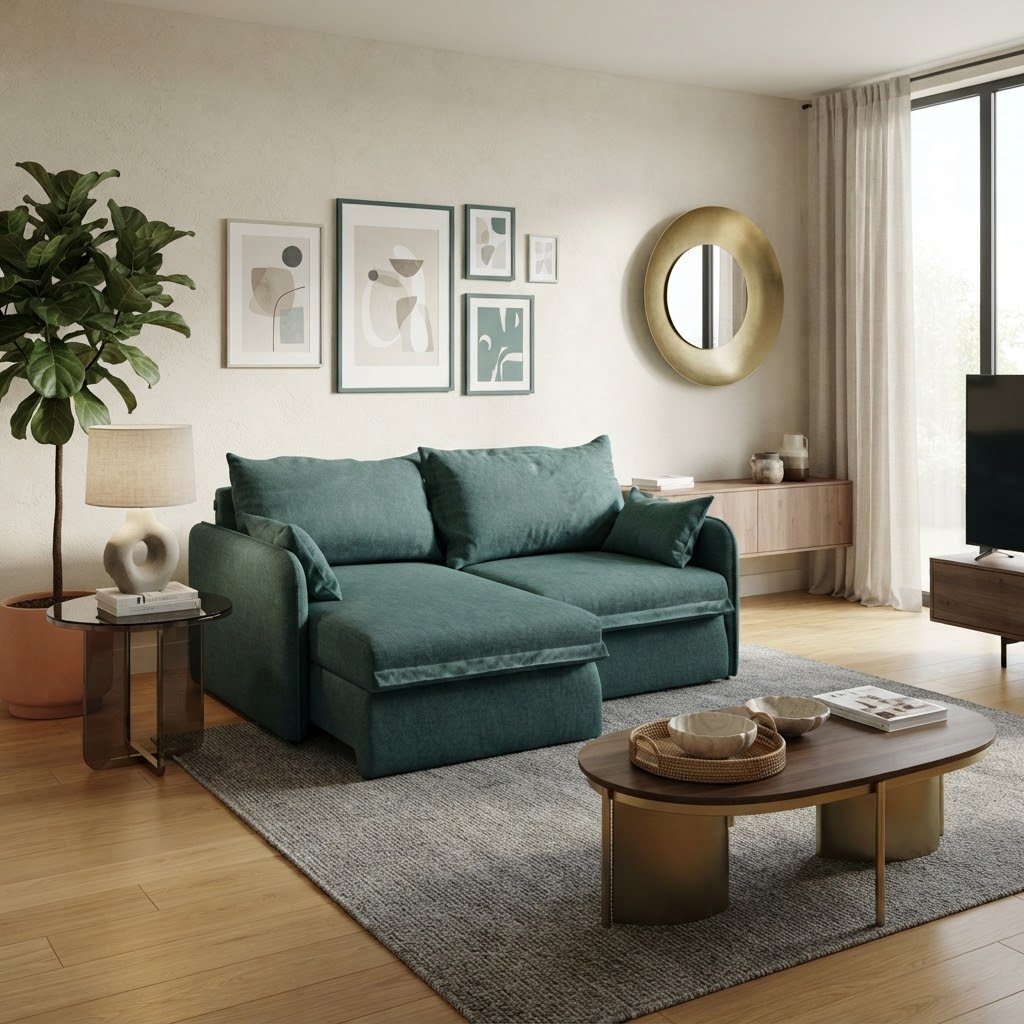 PREVENTA - Sofá Petrópolis 3 Cuerpos (210cm) EASY CLEAN – Verde - Imagen 2