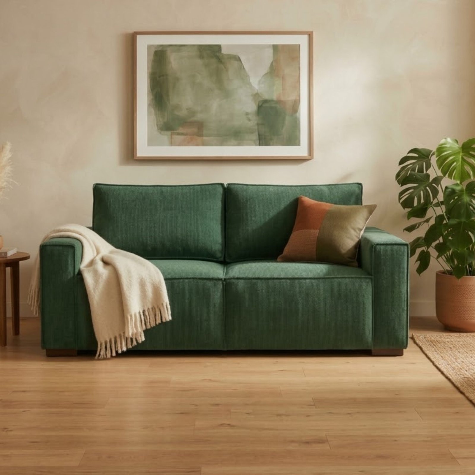 Sofa Moscú 3 Cuerpos 200cm – Verde Opaco Easy Clean